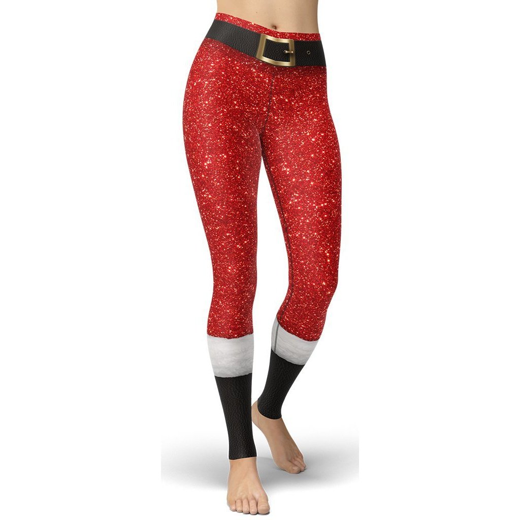 Santa's Outfit Yoga Leggings - FiercePulse - Premium Workout Leggings - Yoga Pants