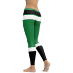 Santa's Simple Outfit Green Leggings - FiercePulse - Premium Workout Leggings - Yoga Pants