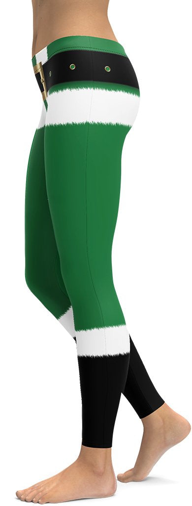 Santa's Simple Outfit Green Leggings