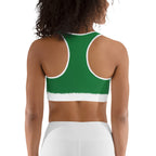 Santa's Simple Outfit Green Sports Bra