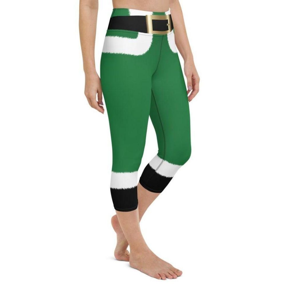 Santa's Simple Outfit Green Yoga Capris