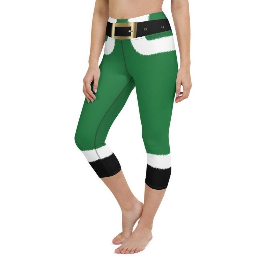 Santa's Simple Outfit Green Yoga Capris
