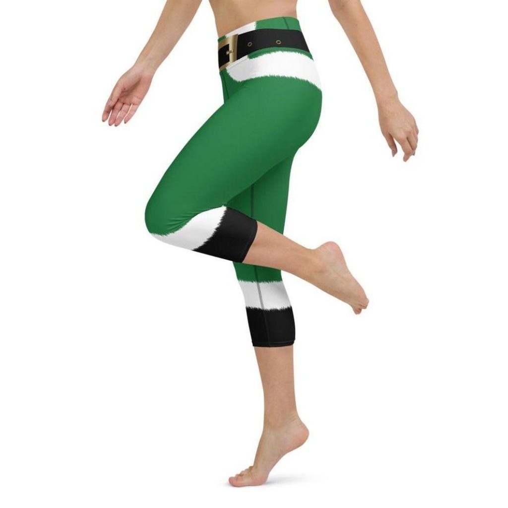 Santa's Simple Outfit Green Yoga Capris