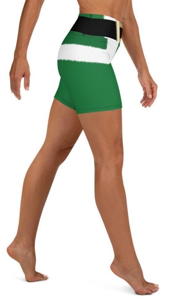 Santa's Simple Outfit Green Yoga Shorts