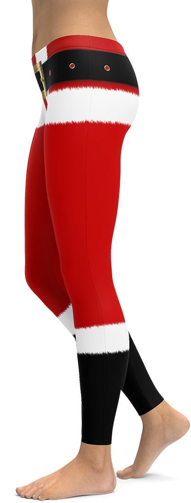 Santa's Simple Outfit Red Leggings