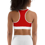 Santa's Simple Outfit Red Sports Bra