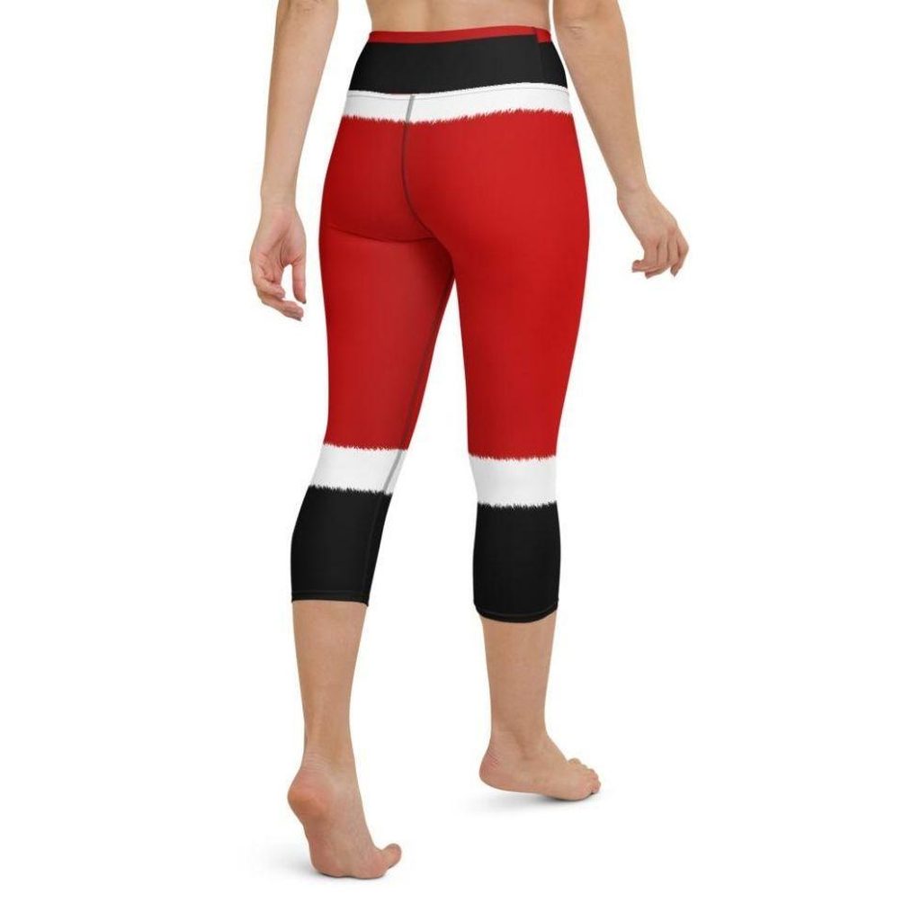 Santa's Simple Outfit Red Yoga Capris