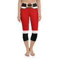 Santa's Simple Outfit Red Yoga Capris