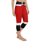 Santa's Simple Outfit Red Yoga Capris