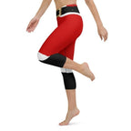 Santa's Simple Outfit Red Yoga Capris