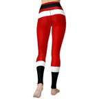 Santa's Simple Outfit Red Yoga Leggings - FiercePulse - Premium Workout Leggings - Yoga Pants
