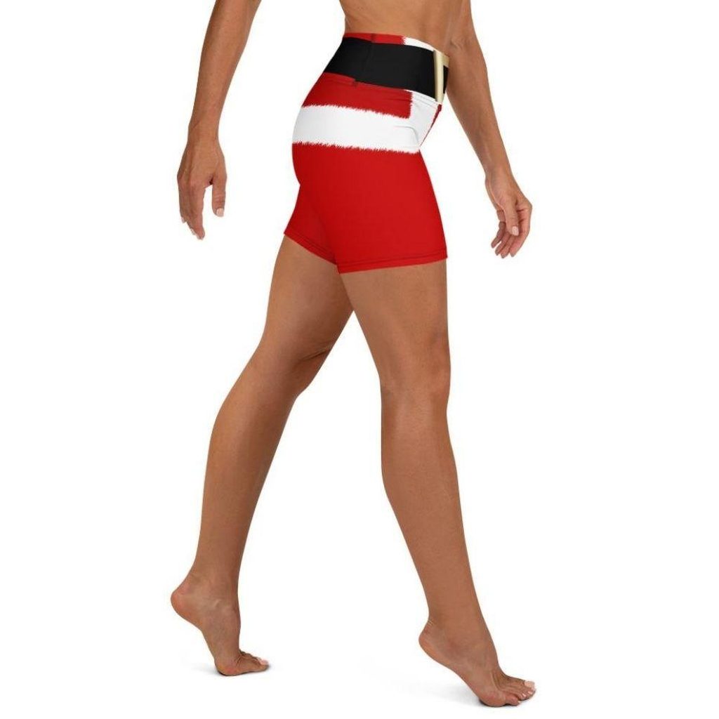 Santa's Simple Outfit Red Yoga Shorts