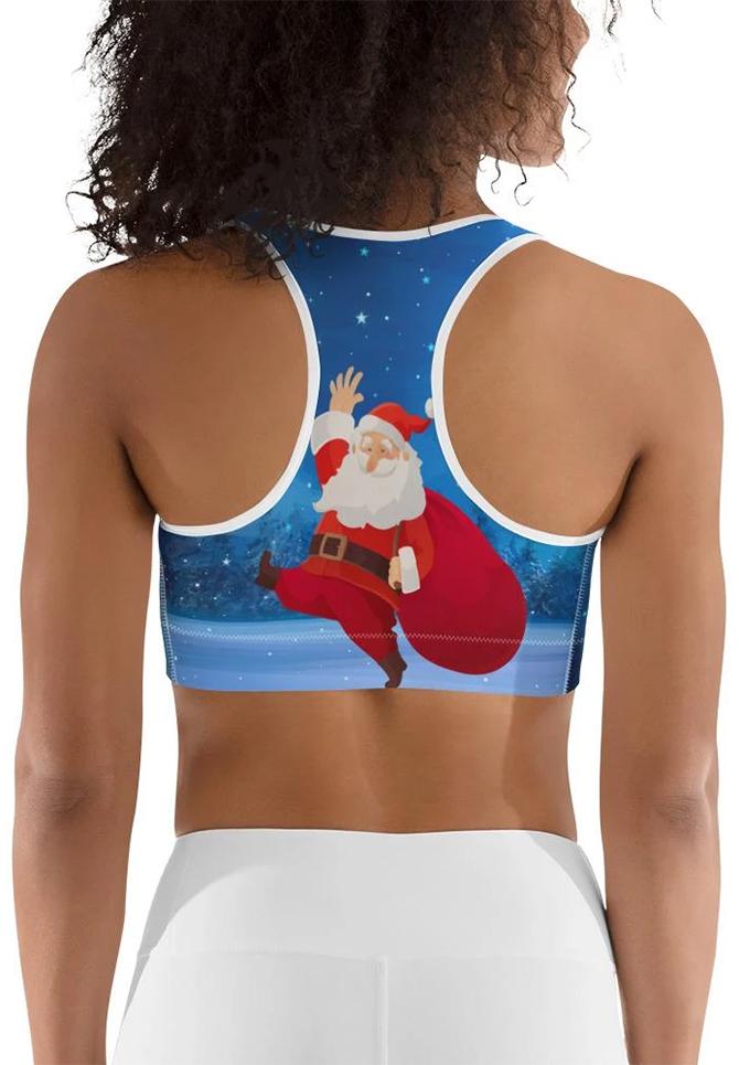 Santa Sports Bra - FiercePulse - Premium Workout Leggings - Yoga Pants