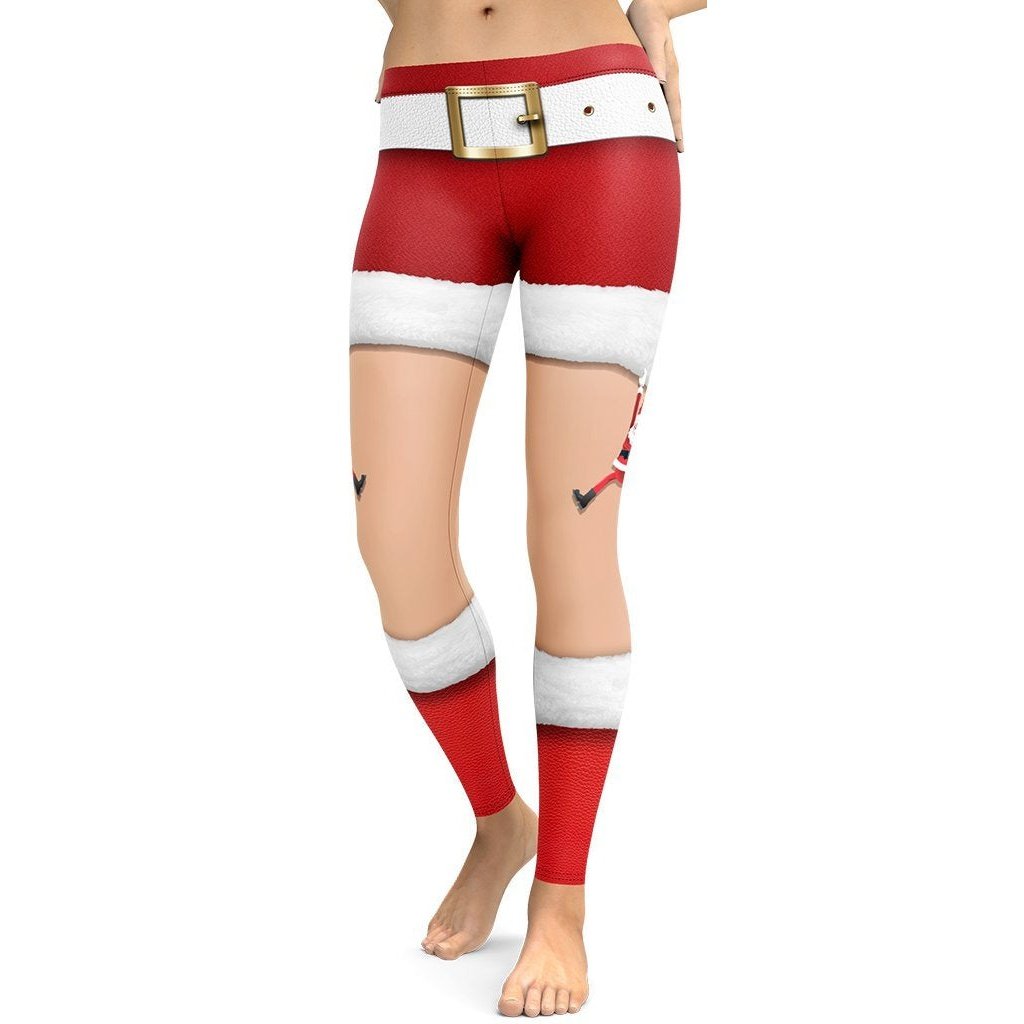 Santa Stockings Christmas Leggings - FiercePulse - Premium Workout Leggings - Yoga Pants