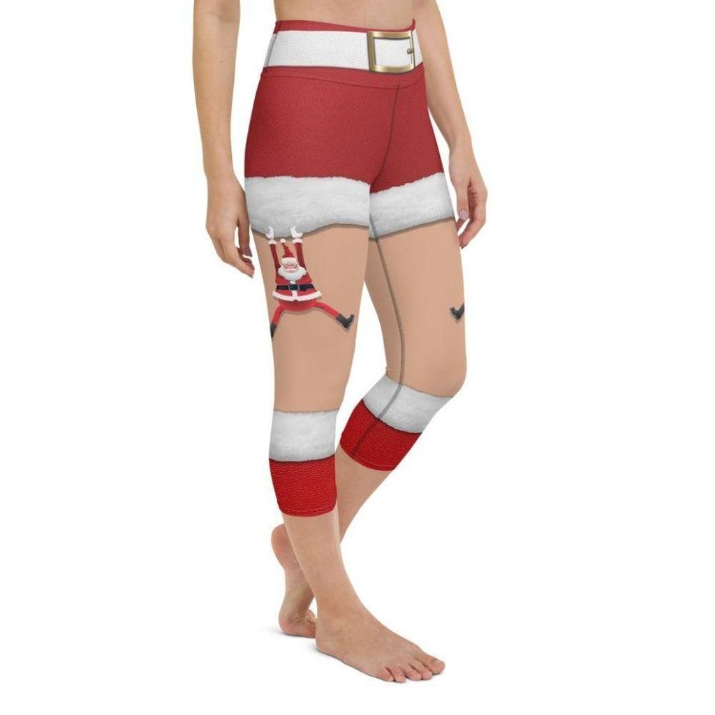 Santa Stockings Christmas Yoga Capris