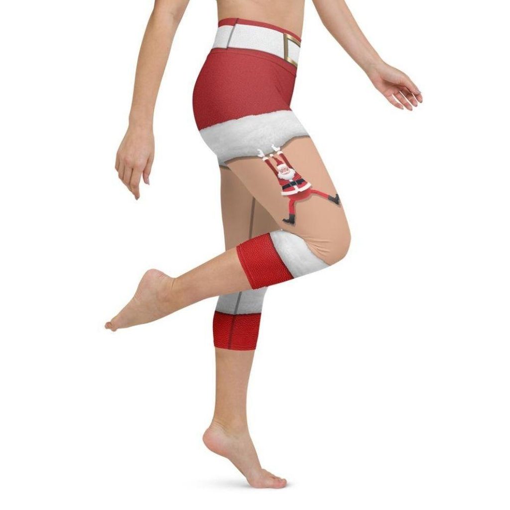 Santa Stockings Christmas Yoga Capris