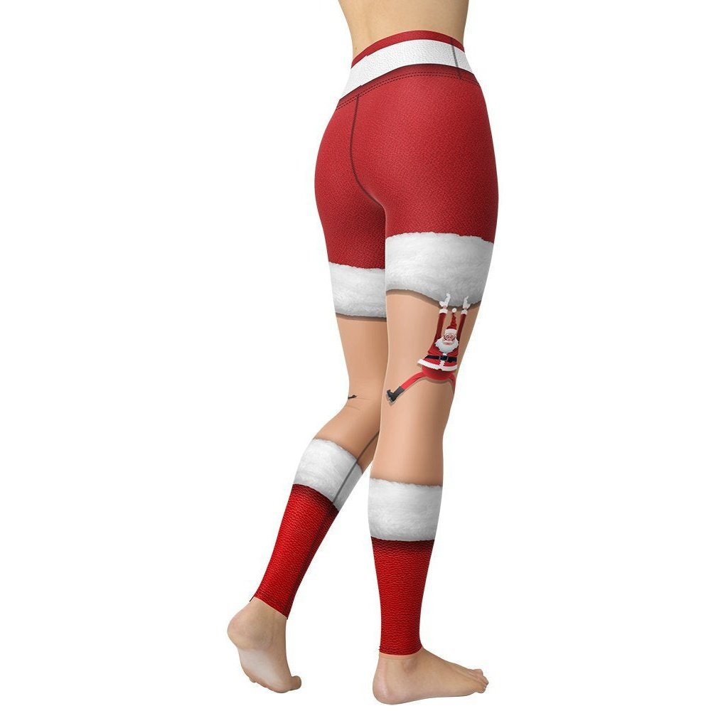 Santa Stockings Christmas Yoga Leggings - FiercePulse - Premium Workout Leggings - Yoga Pants