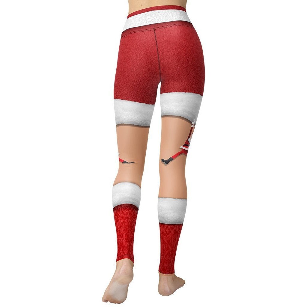 Santa Stockings Christmas Yoga Leggings - FiercePulse - Premium Workout Leggings - Yoga Pants