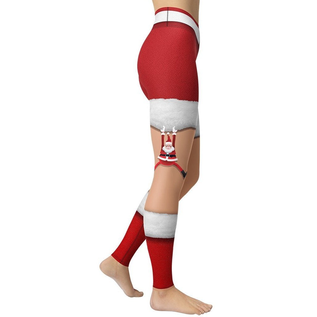 Santa Stockings Christmas Yoga Leggings - FiercePulse - Premium Workout Leggings - Yoga Pants