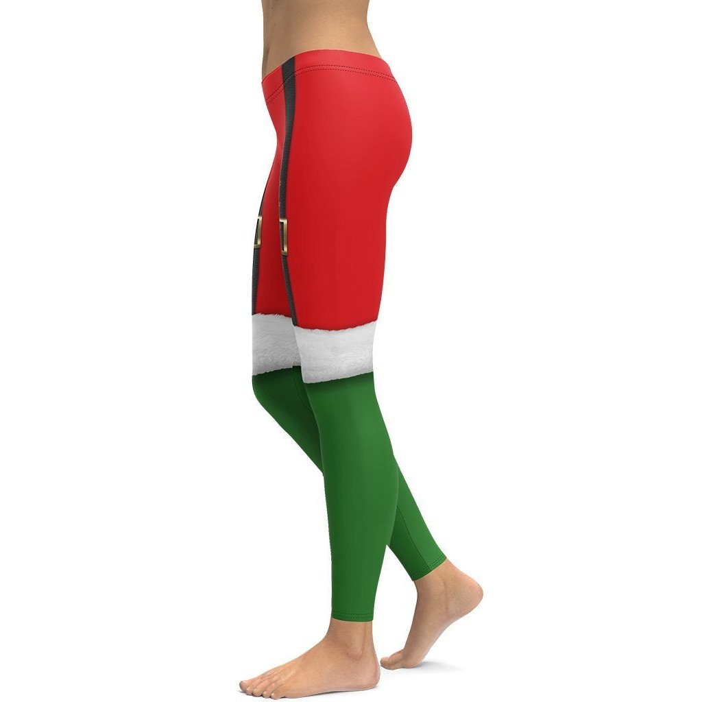 Santa Suspenders Leggings - FiercePulse - Premium Workout Leggings - Yoga Pants