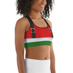 Santa Suspenders Sports Bra