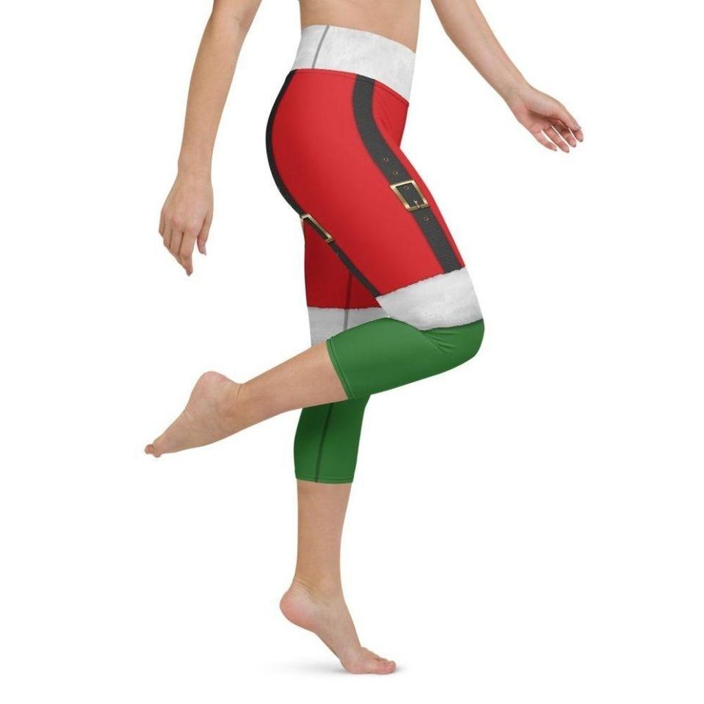 Santa Suspenders Yoga Capris