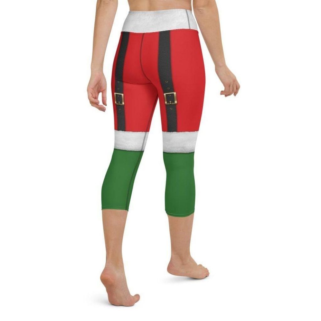 Santa Suspenders Yoga Capris