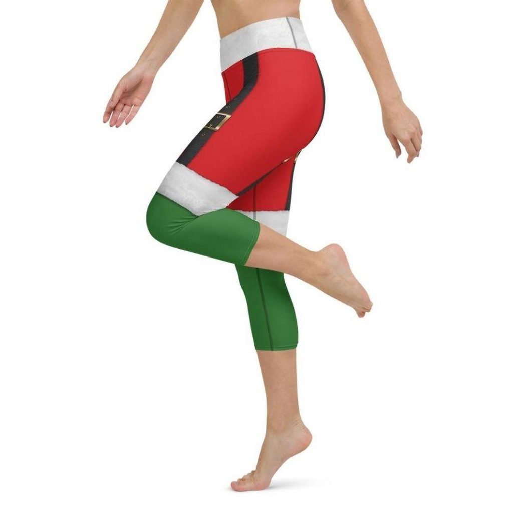 Santa Suspenders Yoga Capris