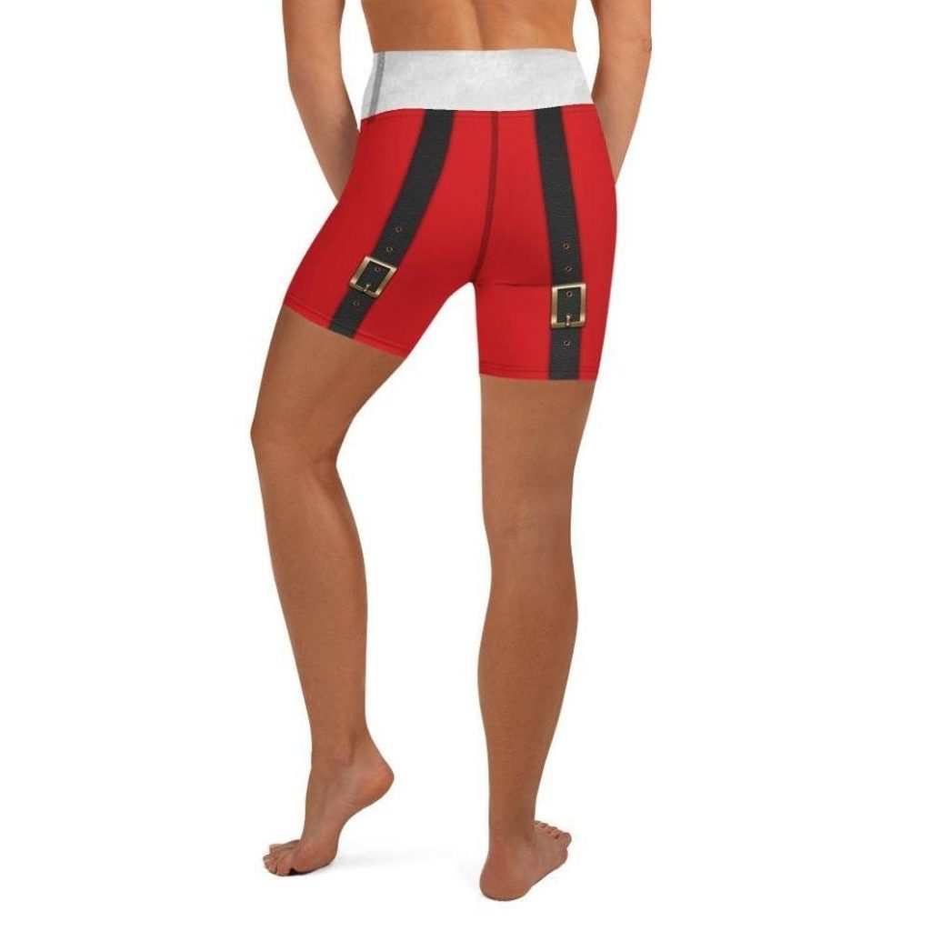 Santa Suspenders Yoga Shorts