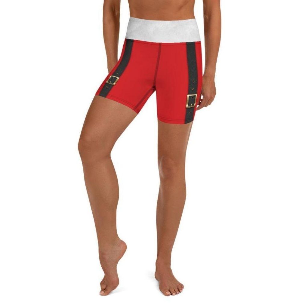 Santa Suspenders Yoga Shorts