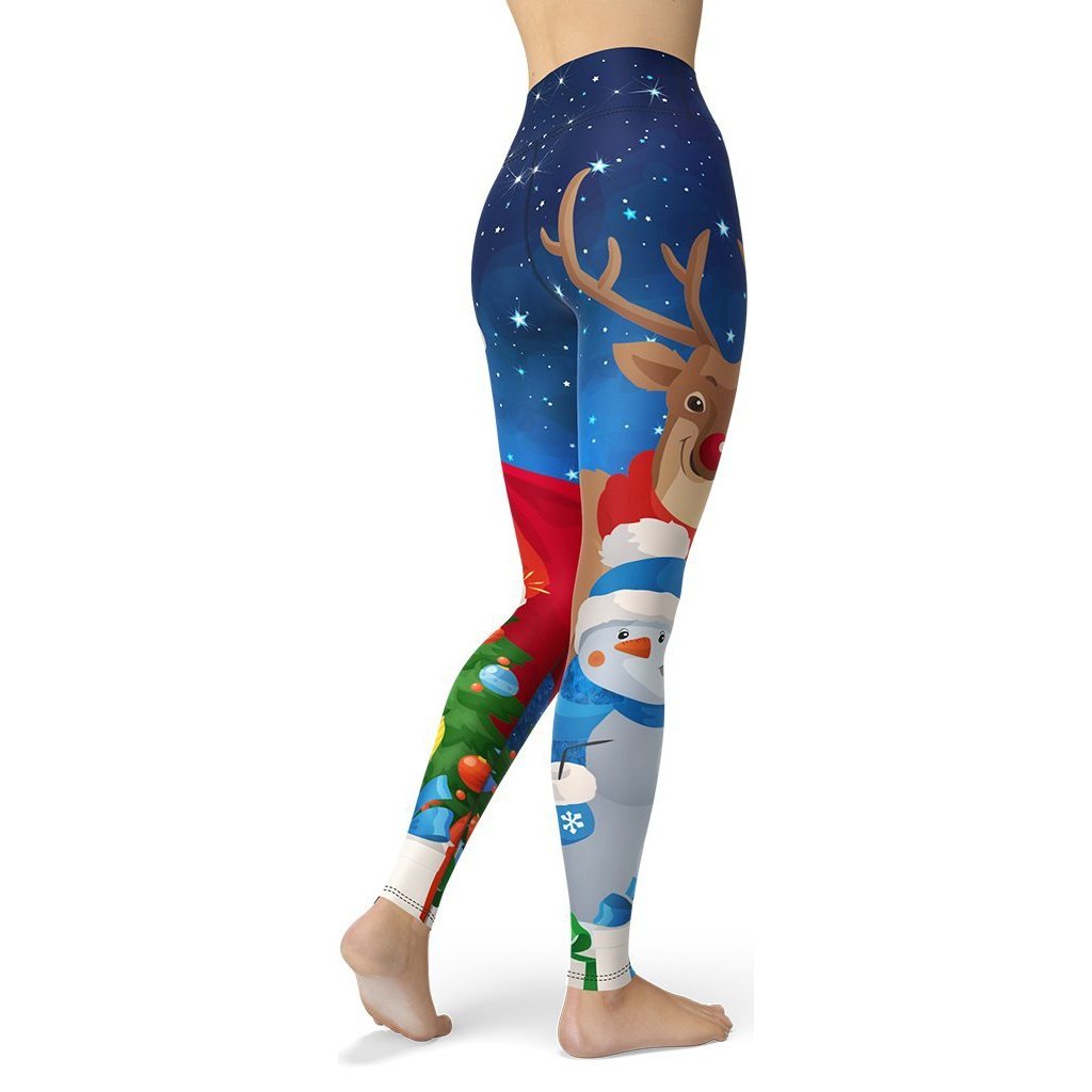 Santa Yoga Leggings - FiercePulse - Premium Workout Leggings - Yoga Pants