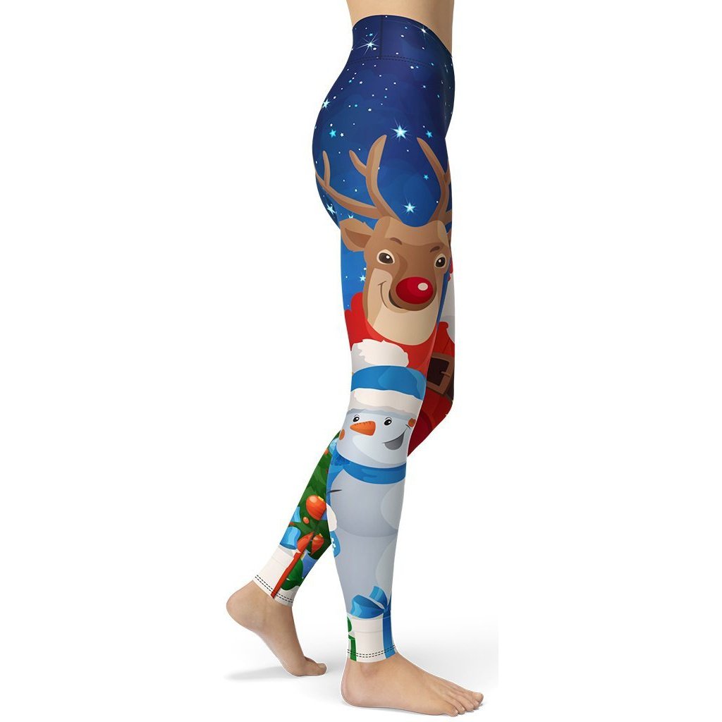 Santa Yoga Leggings - FiercePulse - Premium Workout Leggings - Yoga Pants