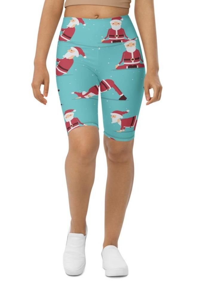 Santa Yogist Biker Shorts
