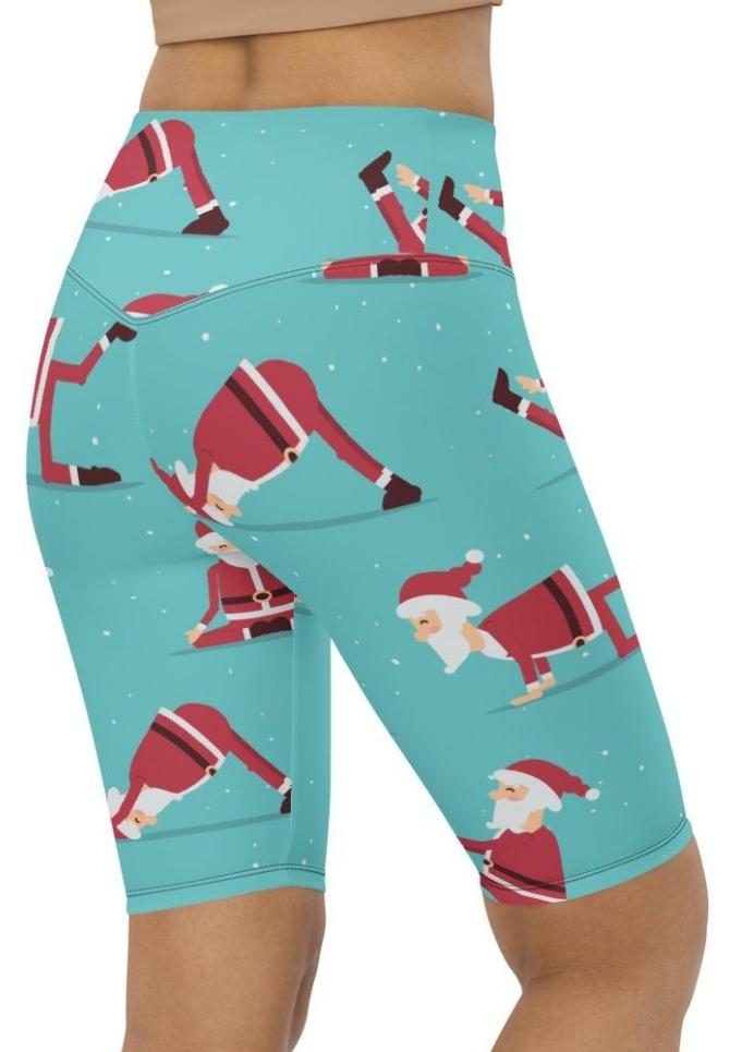 Santa Yogist Biker Shorts