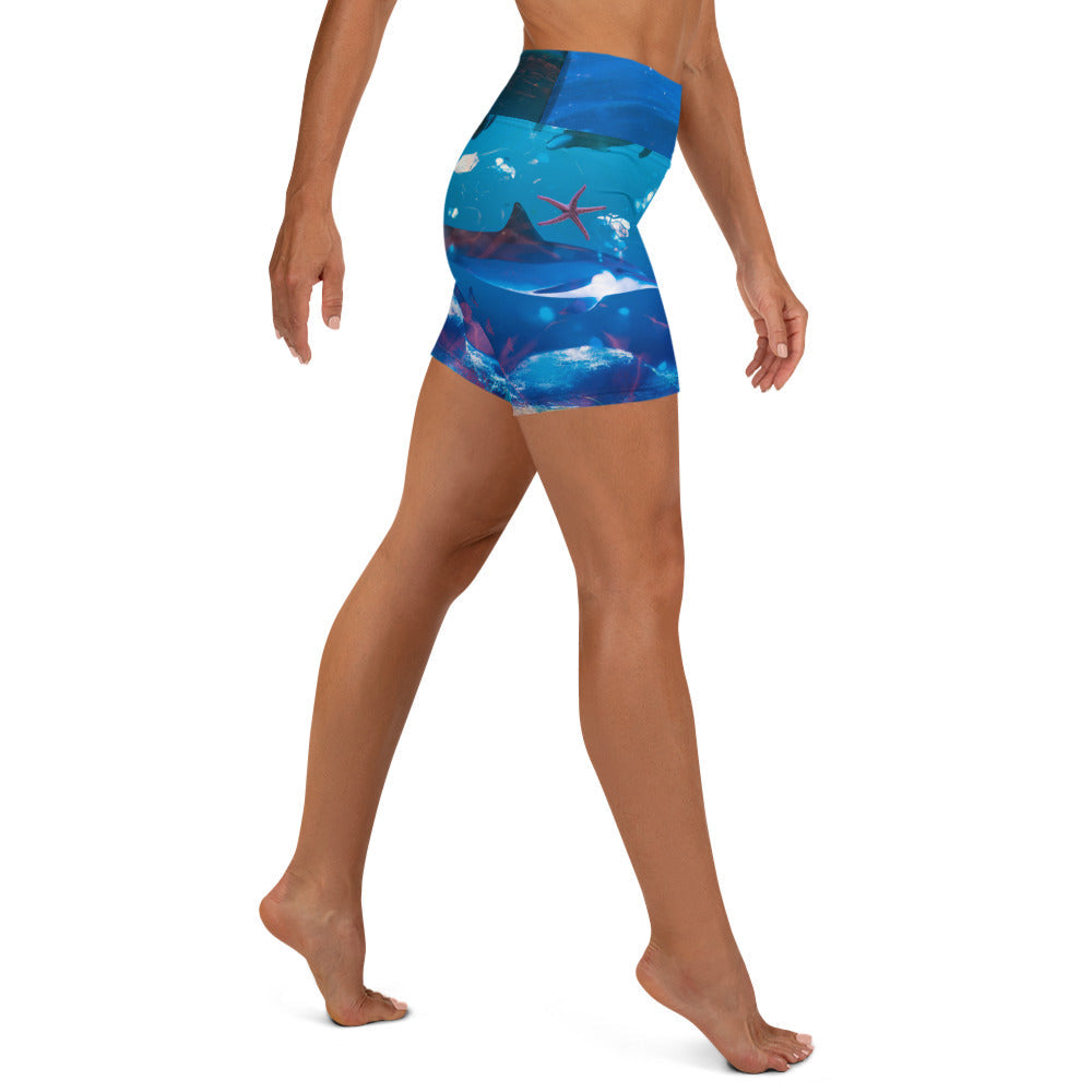 Sea World Yoga Shorts