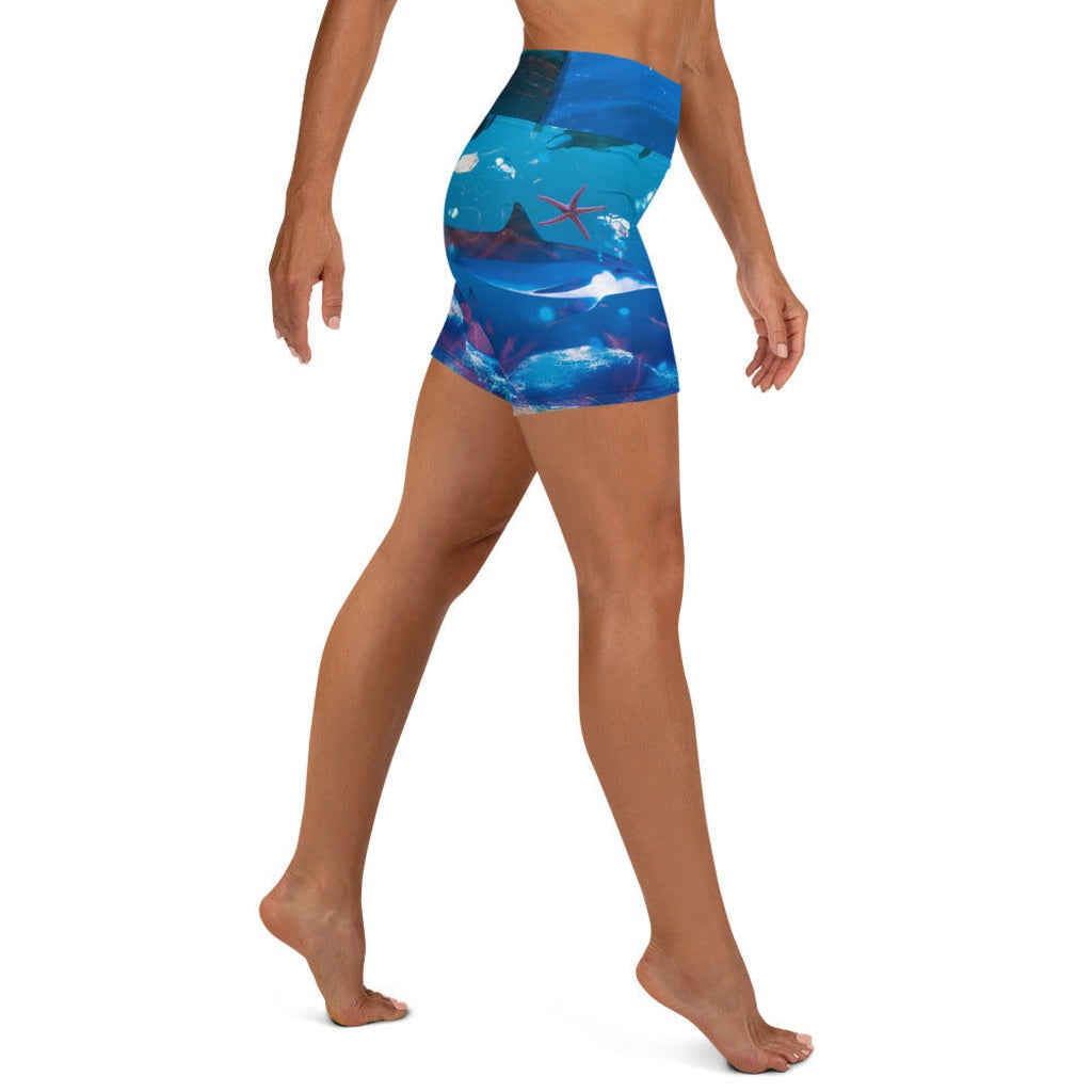 Sea World Yoga Shorts
