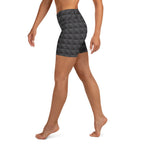 Seamless Cube Pattern Yoga Shorts