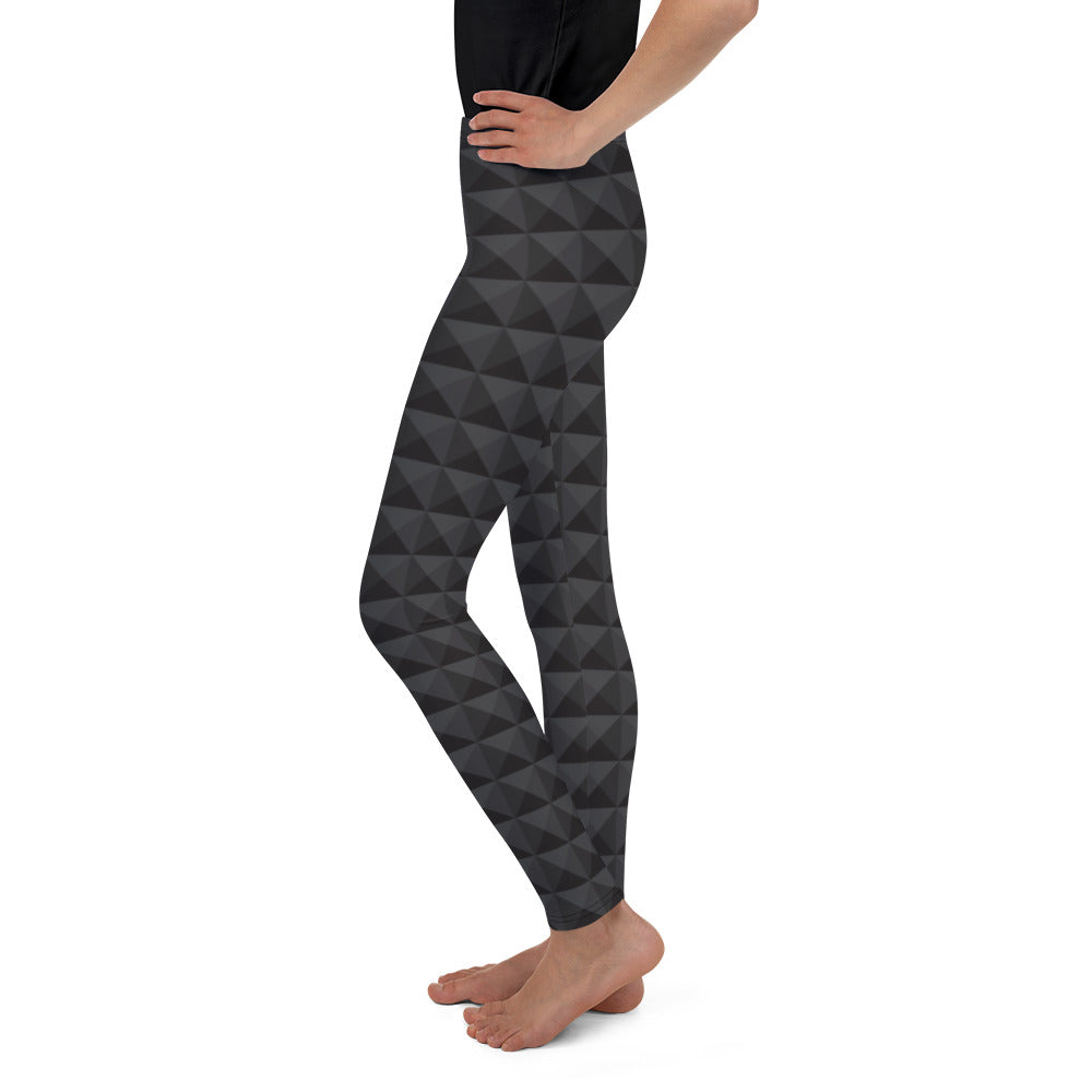 Seamless Cube Pattern Youth Leggings