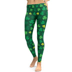 Shamrock Pattern Leggings - FiercePulse - Premium Workout Leggings - Yoga Pants