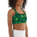 Shamrock Pattern Sports Bra