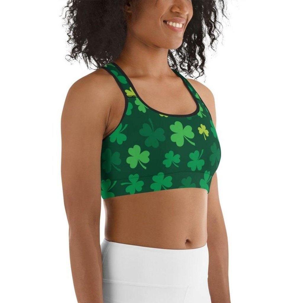 Shamrock Pattern Sports Bra