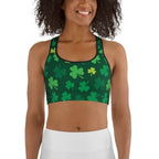 Shamrock Pattern Sports Bra