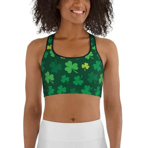 Shamrock Pattern Sports Bra