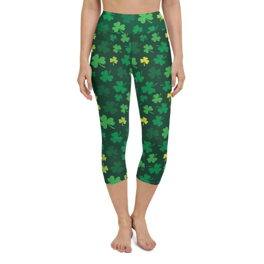 Shamrock Pattern Yoga Capris