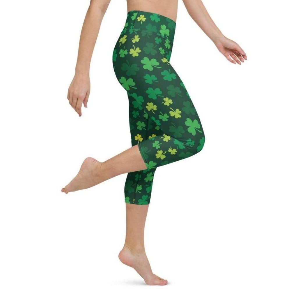 Shamrock Pattern Yoga Capris
