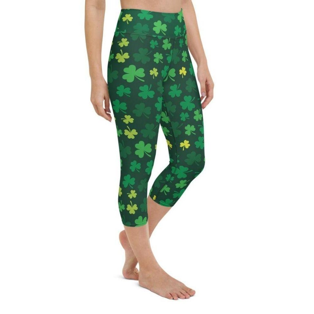 Shamrock Pattern Yoga Capris
