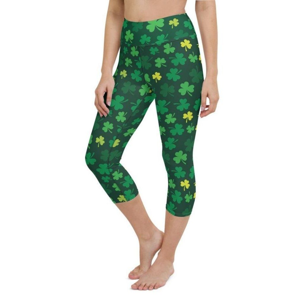 Shamrock Pattern Yoga Capris