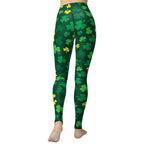 Shamrock Pattern Yoga Leggings - FiercePulse - Premium Workout Leggings - Yoga Pants