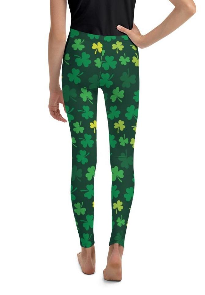 Shamrock Pattern Youth Leggings