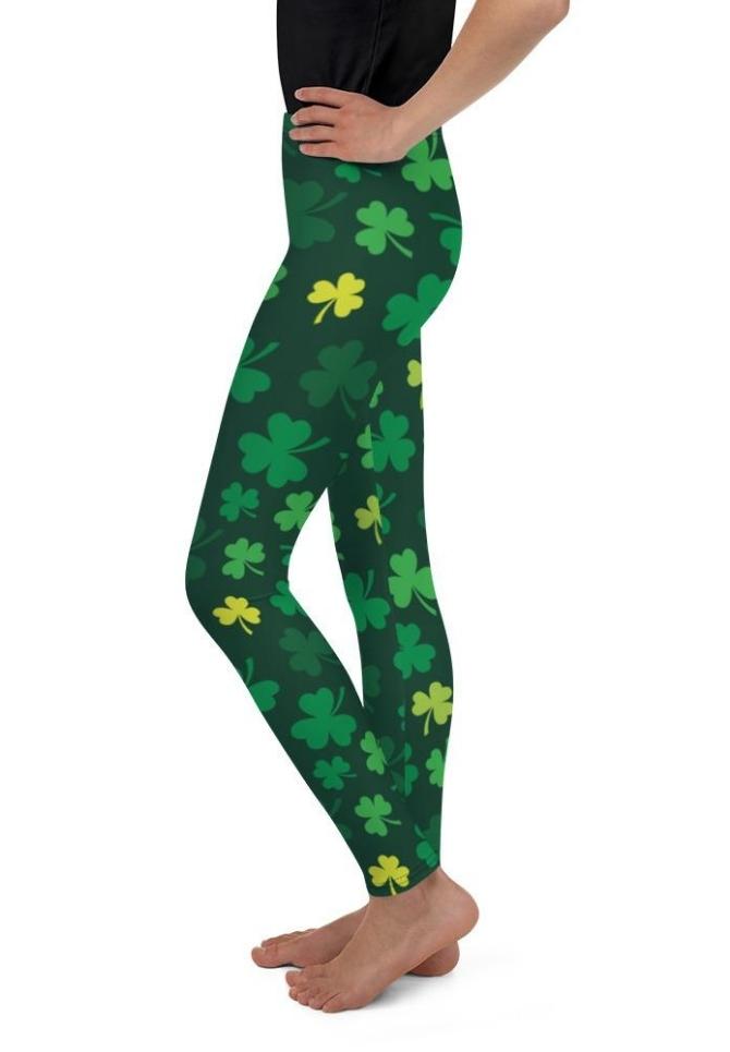 Shamrock Pattern Youth Leggings